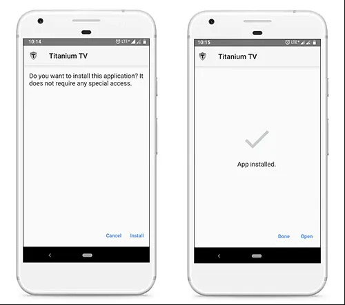 installer titanium tv apk sur android