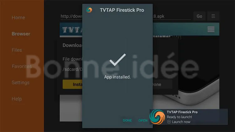 Ouvrer Application Tvtap Pro sur firestick et firetv